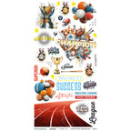 49 and Market Level Up Sports 6 x 12 inch Rub-on Transfers dlu-36619 contents inside page 1