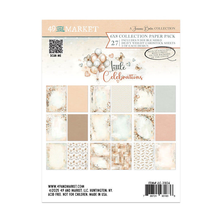 49 and Market Little Celebrations 6 x 8 inch Paper Pack jlc-31836