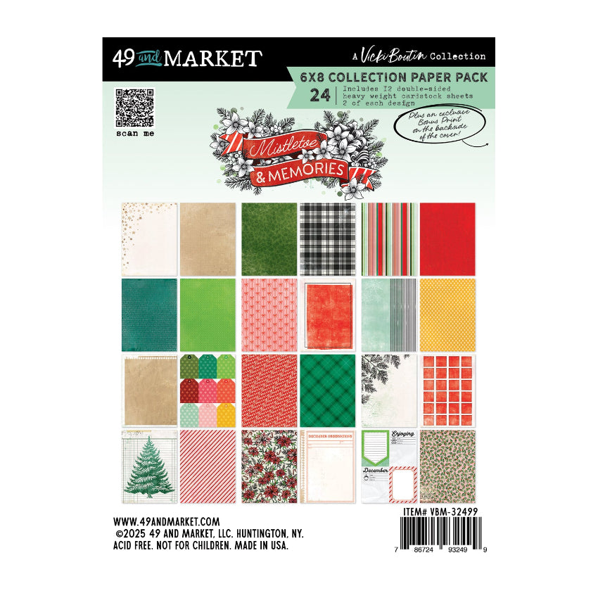49 and Market Mistletoe and Memories 6x8 inch Paper Pack vbm-32499
