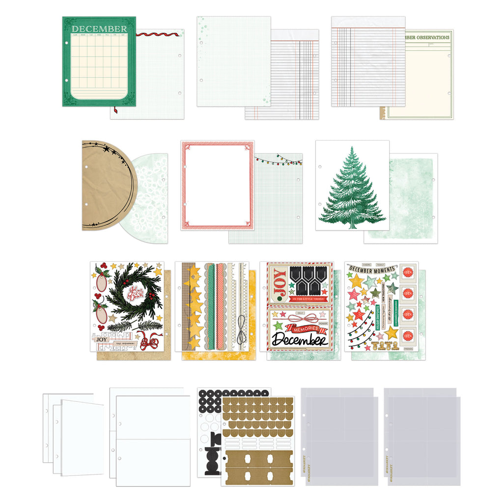 49 and Market Mistletoe and Memories Binder Album Kit vbm-32765 kit parts