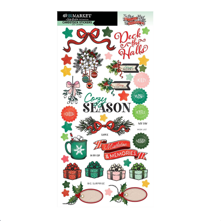 49 and Market Mistletoe and Memories Cardstock Stickers vbm-327271