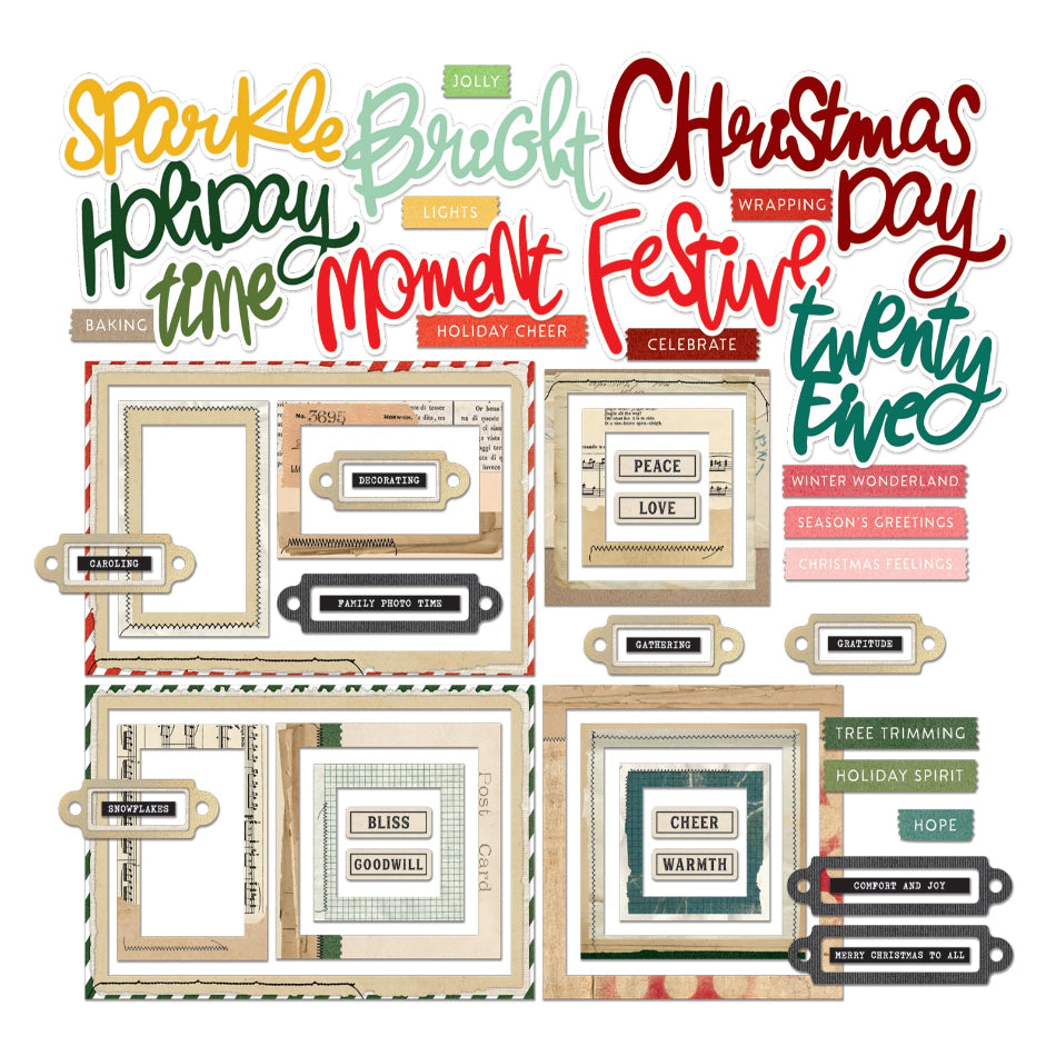 49 and Market Mistletoe and Memories Chipboard Basics Ephemera vbm-32758 product image