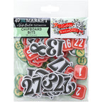 49 and Market Mistletoe and Memories Chipboard Bits Ephemera vbm-32741