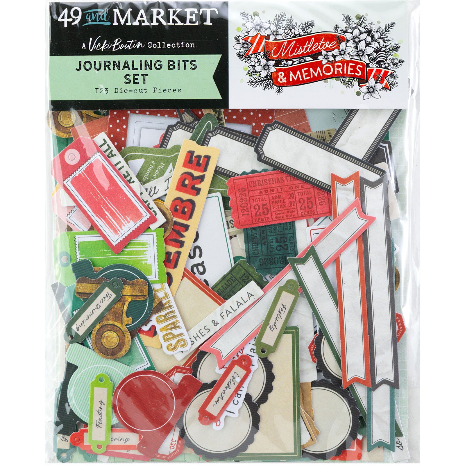 49 and Market Mistletoe and Memories Journaling Die-Cuts vbm-32703