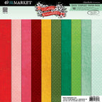 49 and Market Mistletoe and Memories Staples 12x12 inch Paper Pack vbm-32475