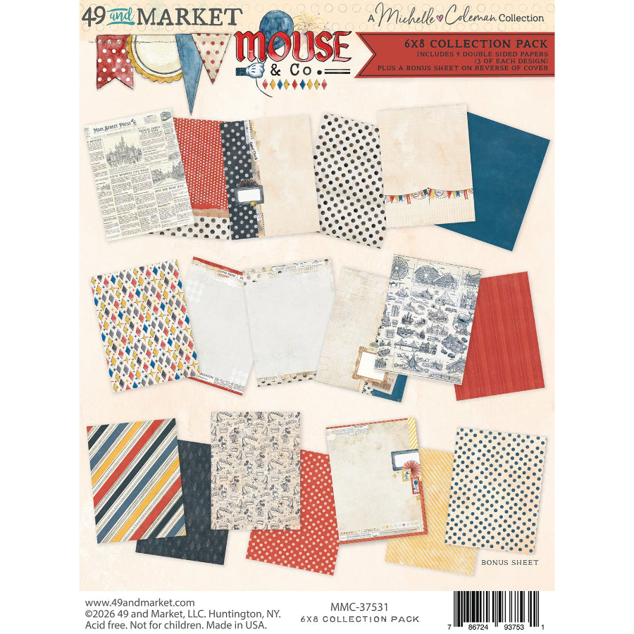 49 and Market Mouse and Co. 6 x 8 inch Paper Pack mmc-37531