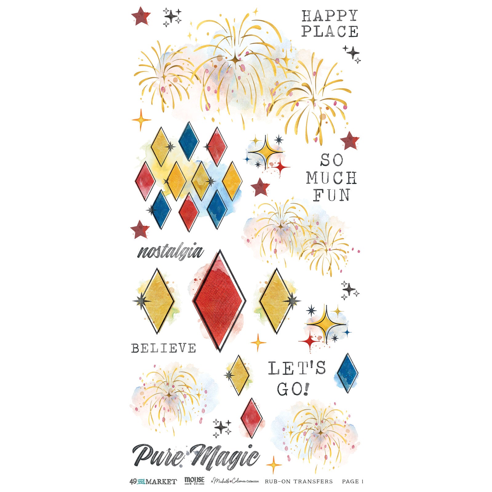 49 and Market Mouse and Co. Blendable Rub-on Transfers mmc-37678 product image 2