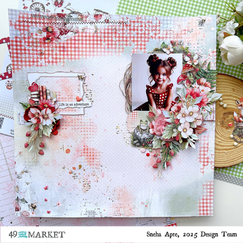 49 and Market Nature's Haven 12 x12 inch Paper Pack jnh-33014 berries