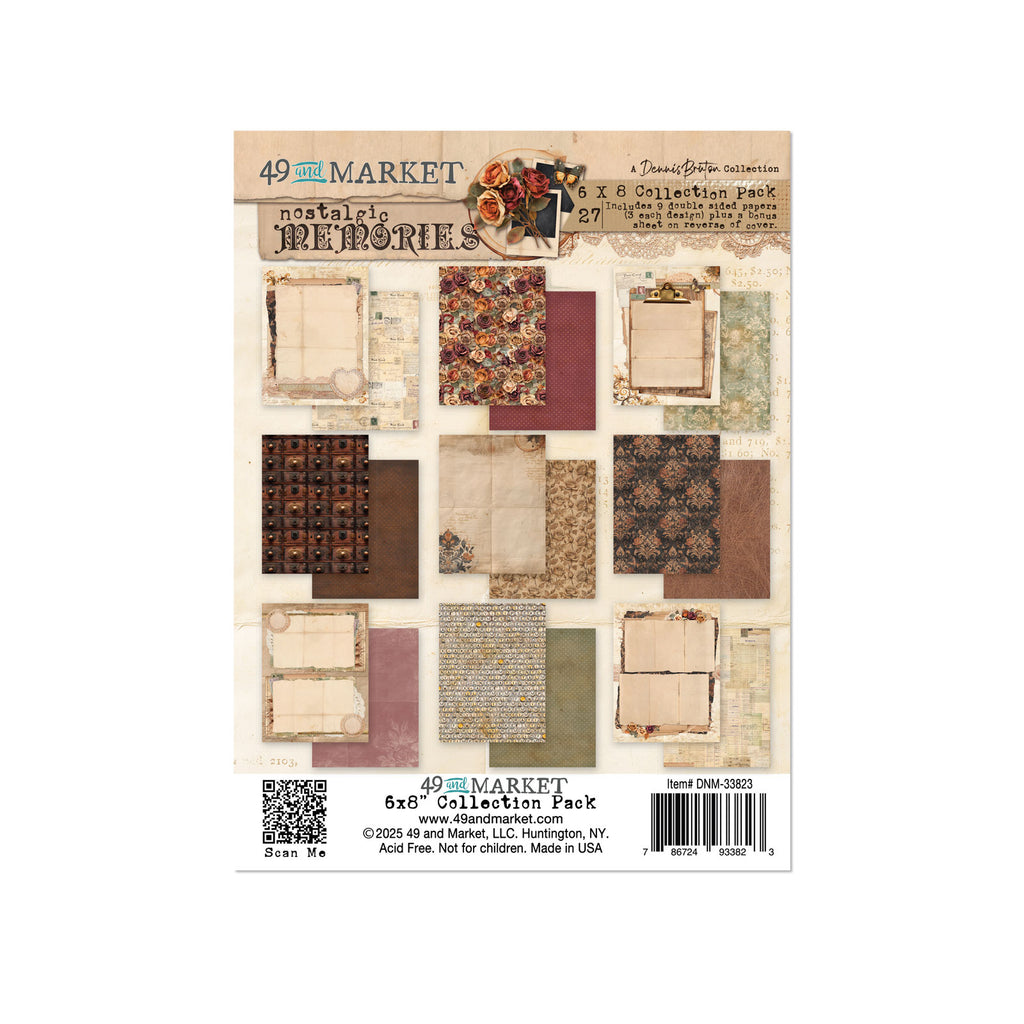 49 and Market Nostalgic Memories 6 x 8 inch Paper Pack dnm-33823