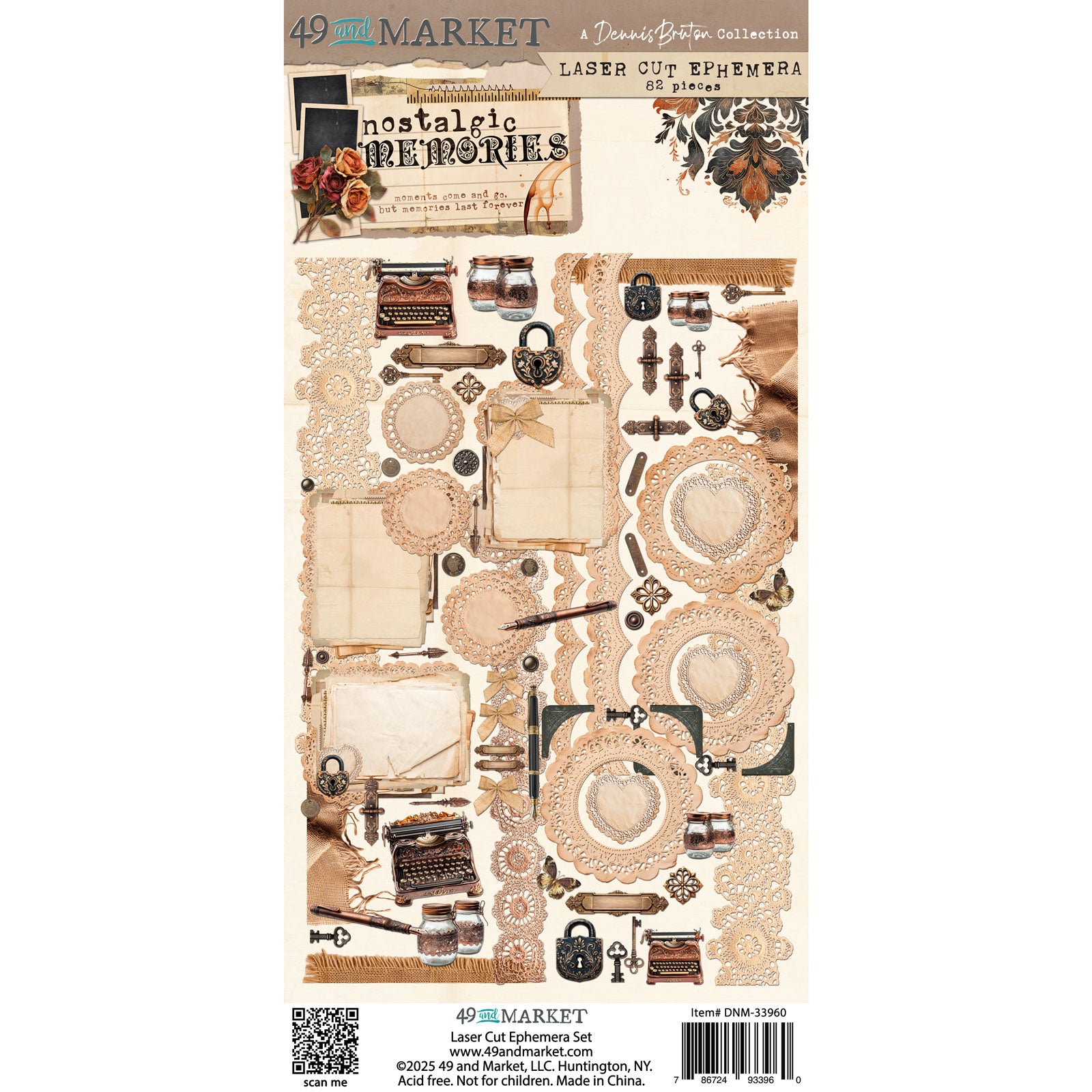 49 and Market Nostalgic Memories Laser Cut Ephemera dnm-33960