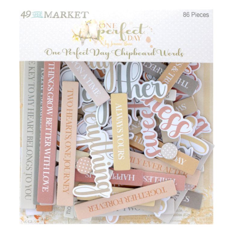 49 and Market One Perfect Day Chipboard Words ofd-30952