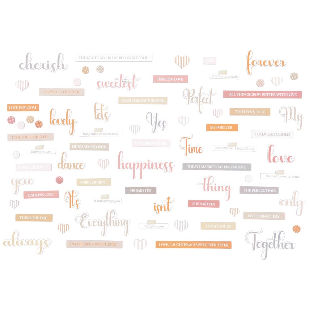 49 and Market One Perfect Day Chipboard Words ofd-30952 love words