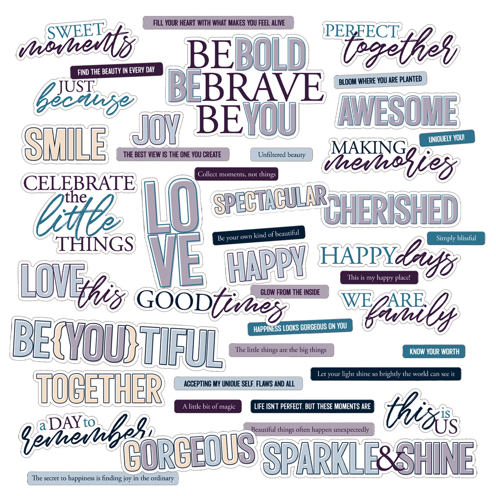 49 and Market Plume and Petal Chipboard Sentiments dpp-35230 image 1