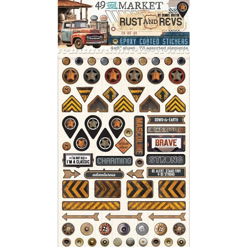 49 and Market Rust And Revs Epoxy Coated Stickers rar-29147* – Simon ...