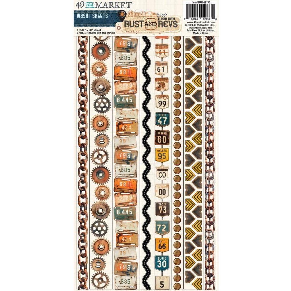 49 and Market Rust And Revs Washi Sheets rar-29130
