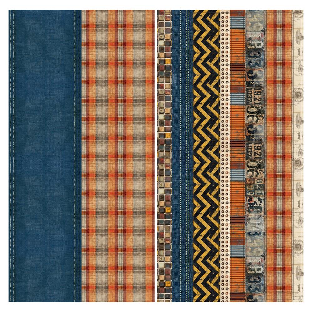 49 and Market Rust and Revs 2.0 Fabric Tape Sheets rr2-31560 squares