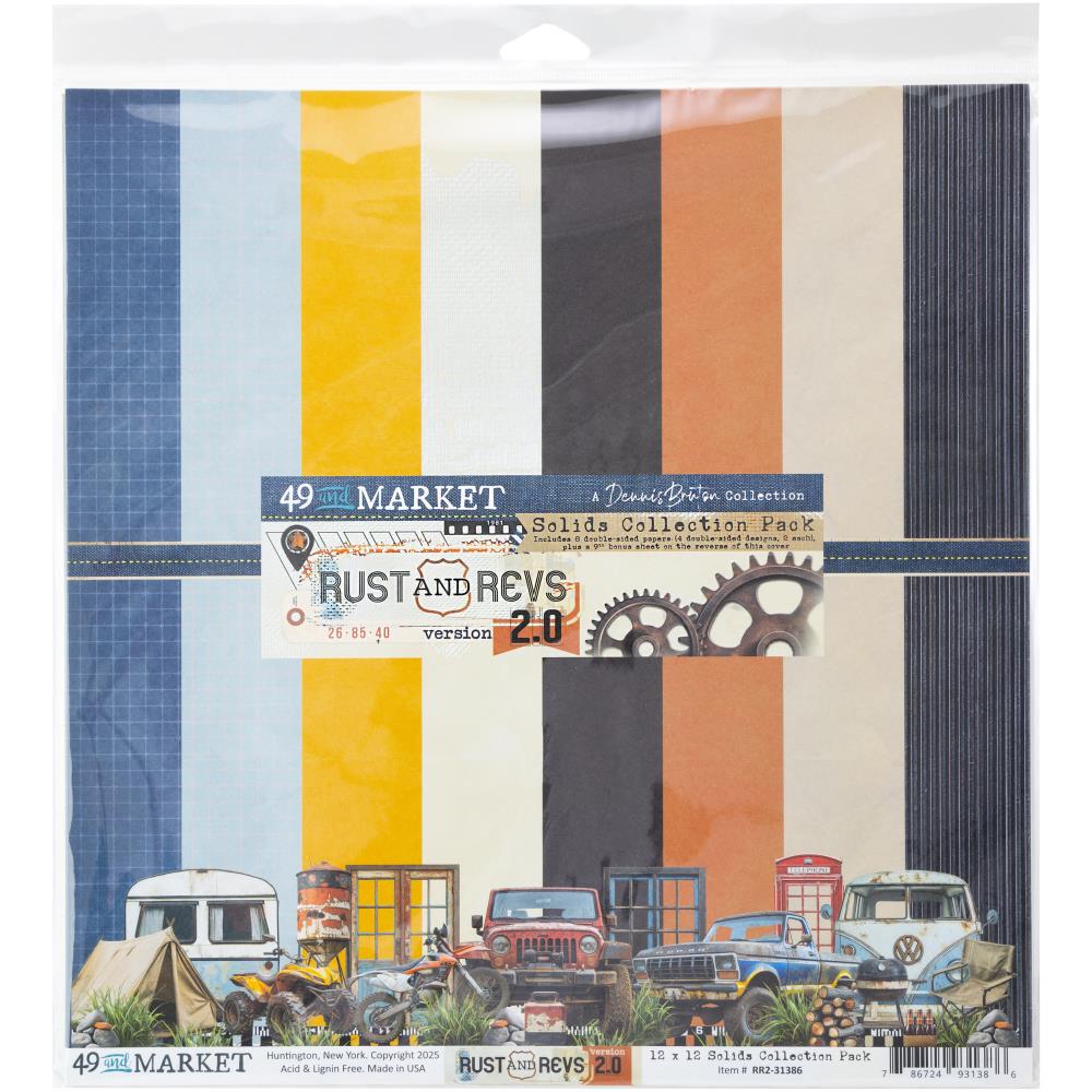 49 and Market Rust and Revs Solids 12 x 12 inch Paper Pack rr2-31386
