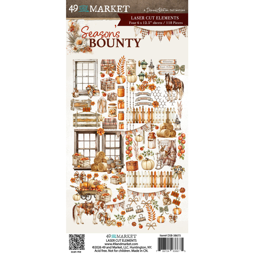 49 and Market Season's Bounty Laser Cut Elements dsb-38675
