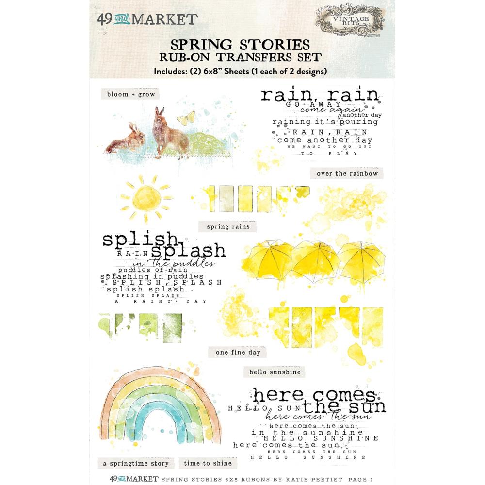 49 and Market Spring Stories Rub On Transfers ss-29918
