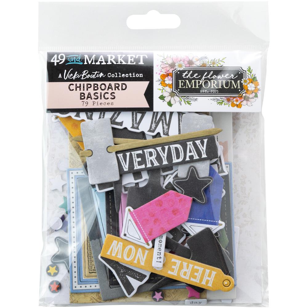49 and Market The Flower Emporium Chipboard Basics vbf-31331