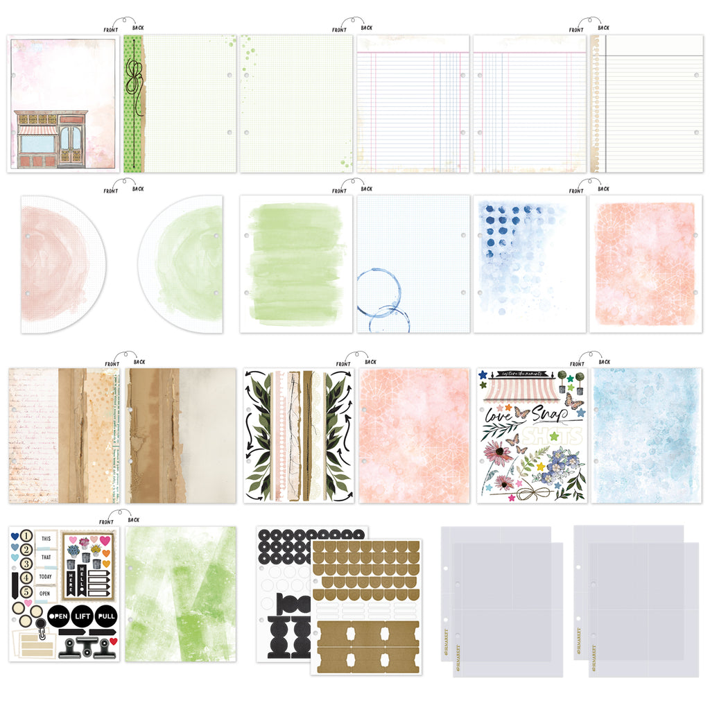 49 and Market The Flower Emporium Market Binder Album Kit vbf-31348 all