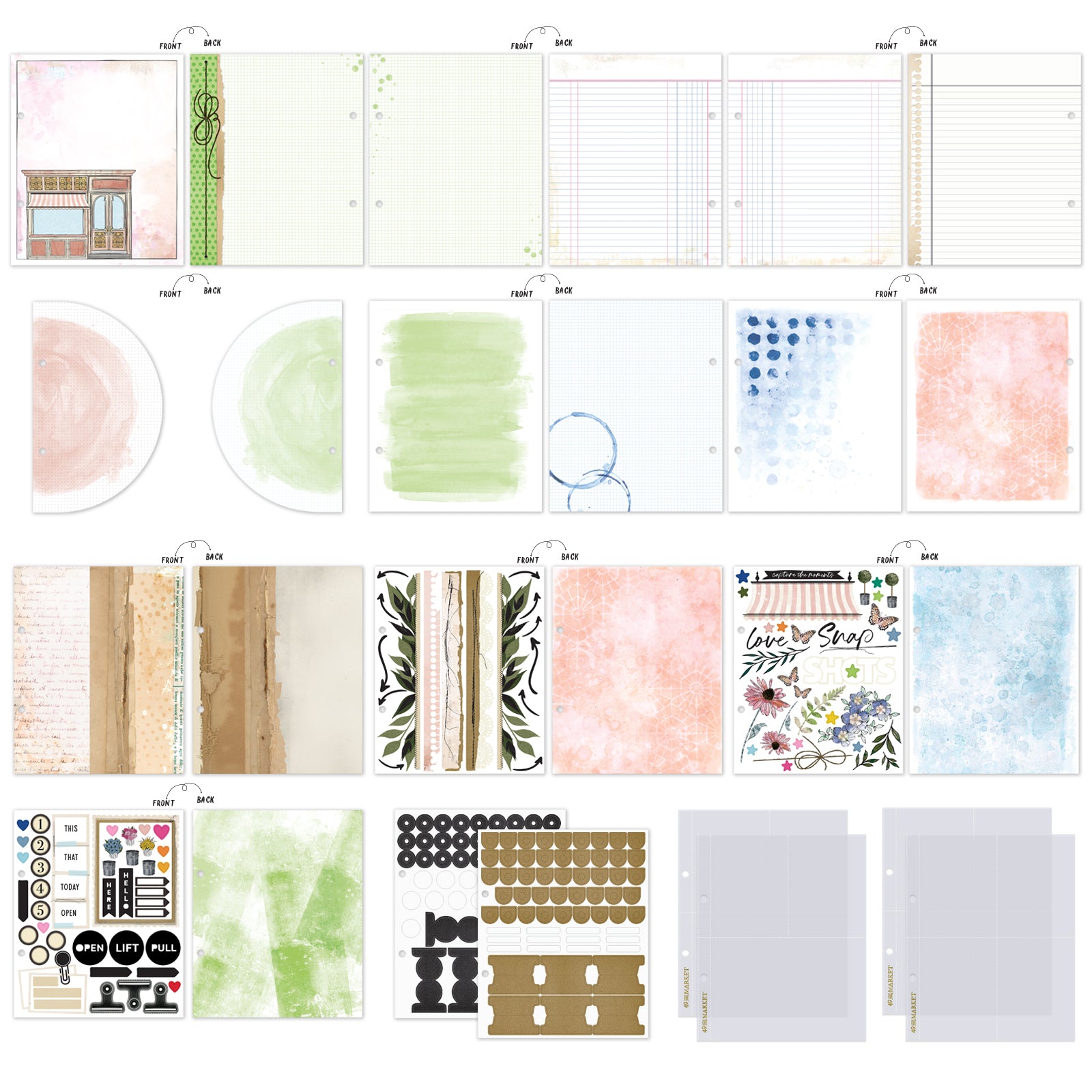 49 and Market The Flower Emporium Market Binder Album Kit vbf-31348 all
