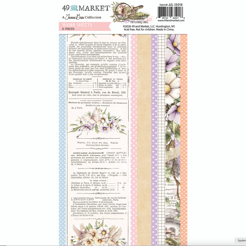 49 and Market The Looking Glass Washi Sheets jlg-35018