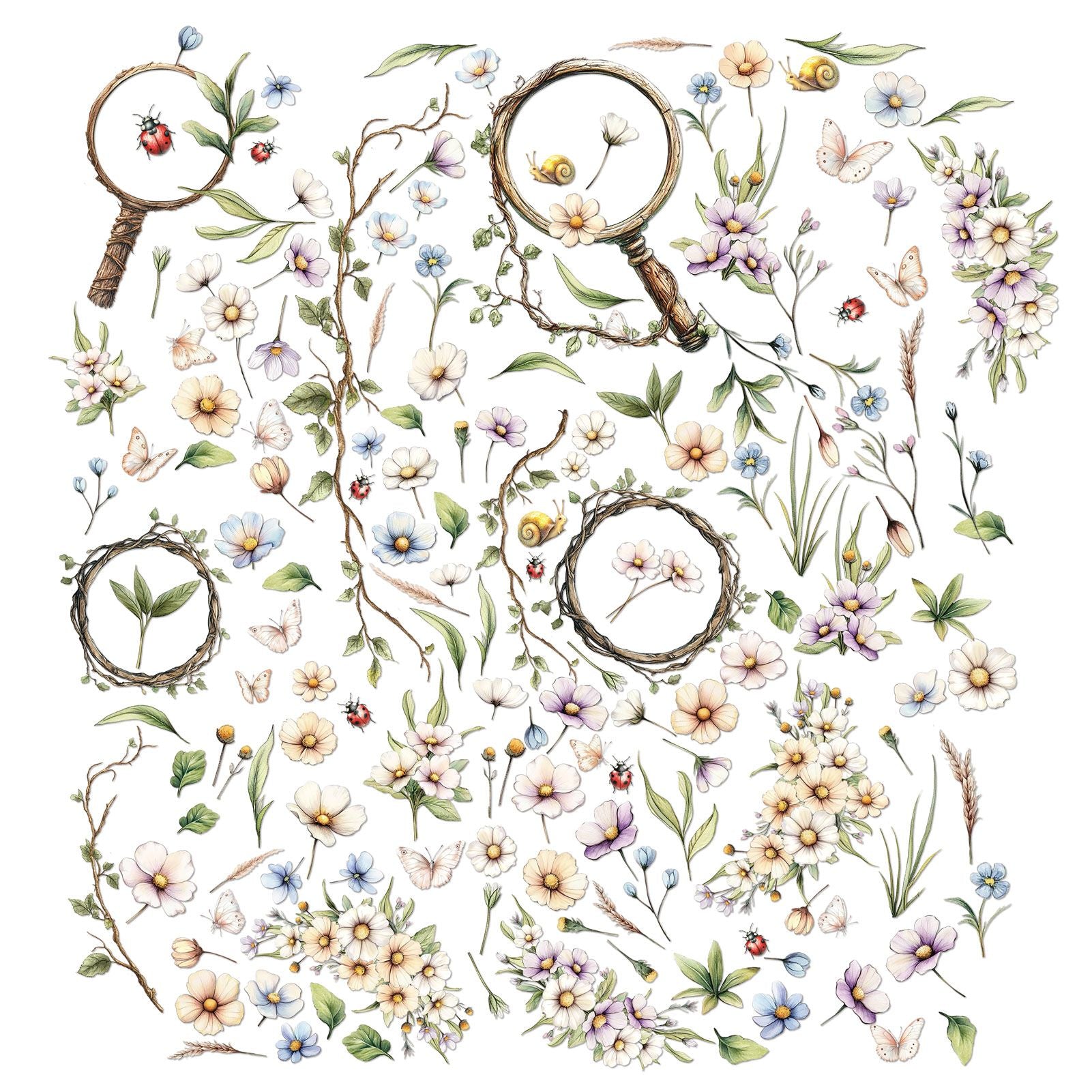 49 and Market The Looking Glass Wildflowers Laser Cuts jlg-34998 image 1