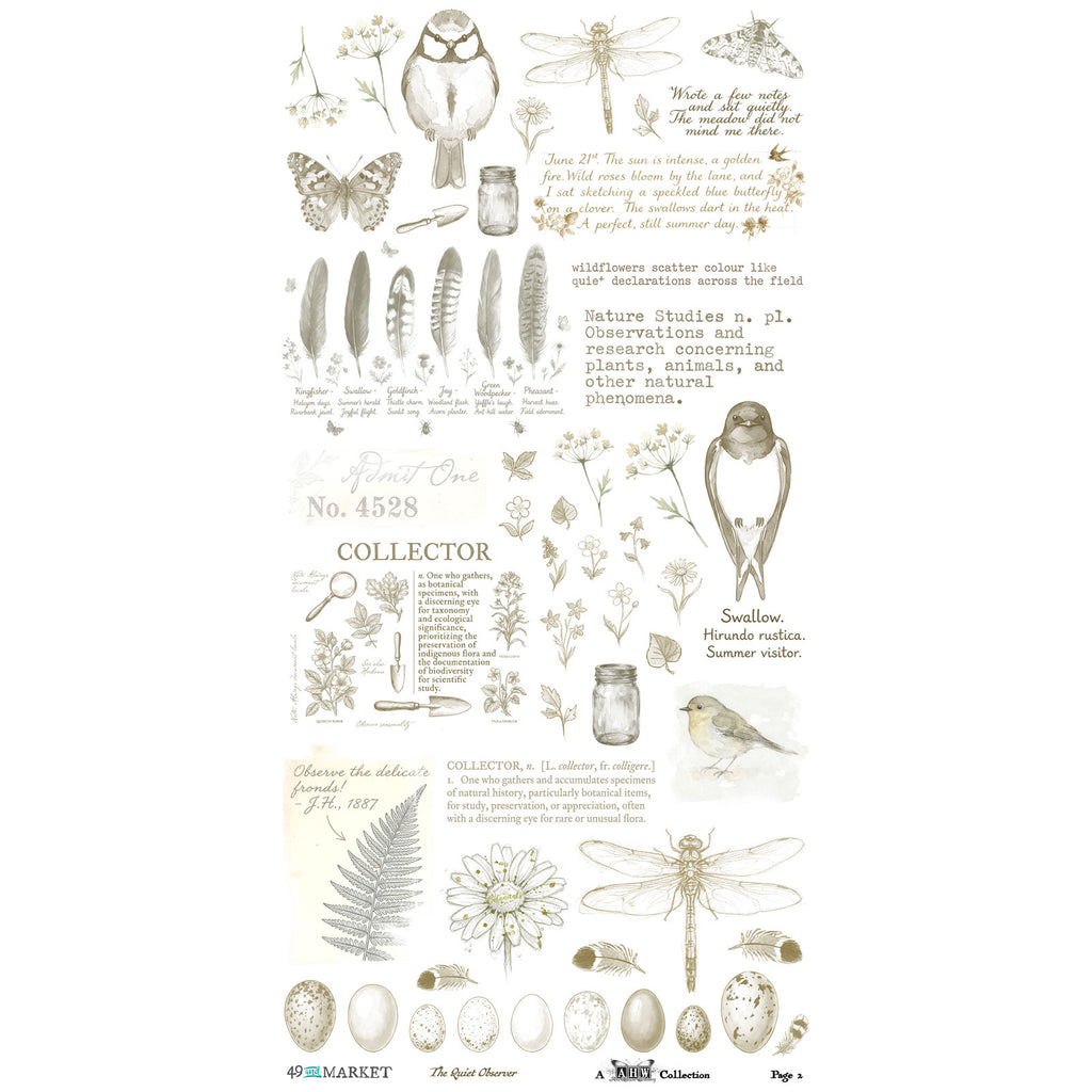 49 and Market The Quiet Observer 6 x 12 inch Essential Rub-on Transfers tqo-37173 product image 2