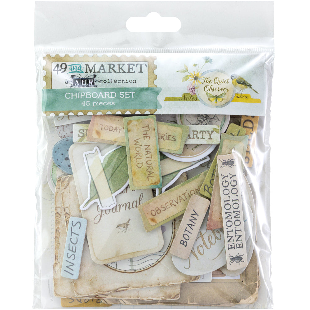 49 and Market The Quiet Observer Chipboard Set tqo-37241