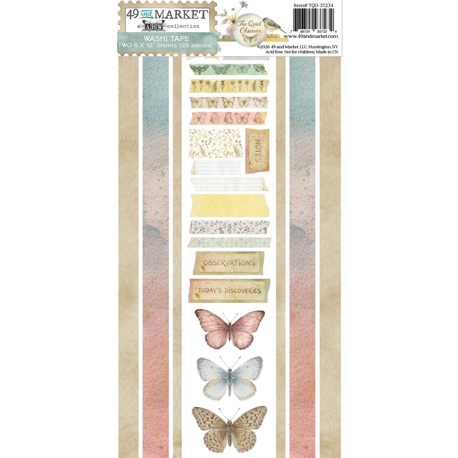 49 and Market The Quiet Observer Washi Sheets tqo-37234