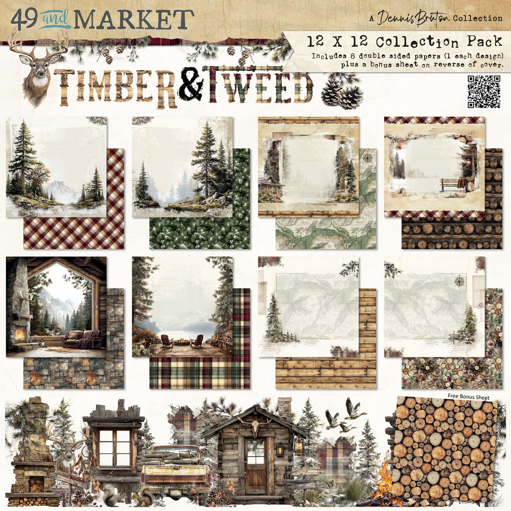 49 and Market Timber and Tweed 12 x12 inch Collection Paper Pack dtt-34592