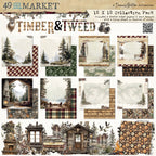 49 and Market Timber and Tweed 12 x12 inch Collection Paper Pack dtt-34592