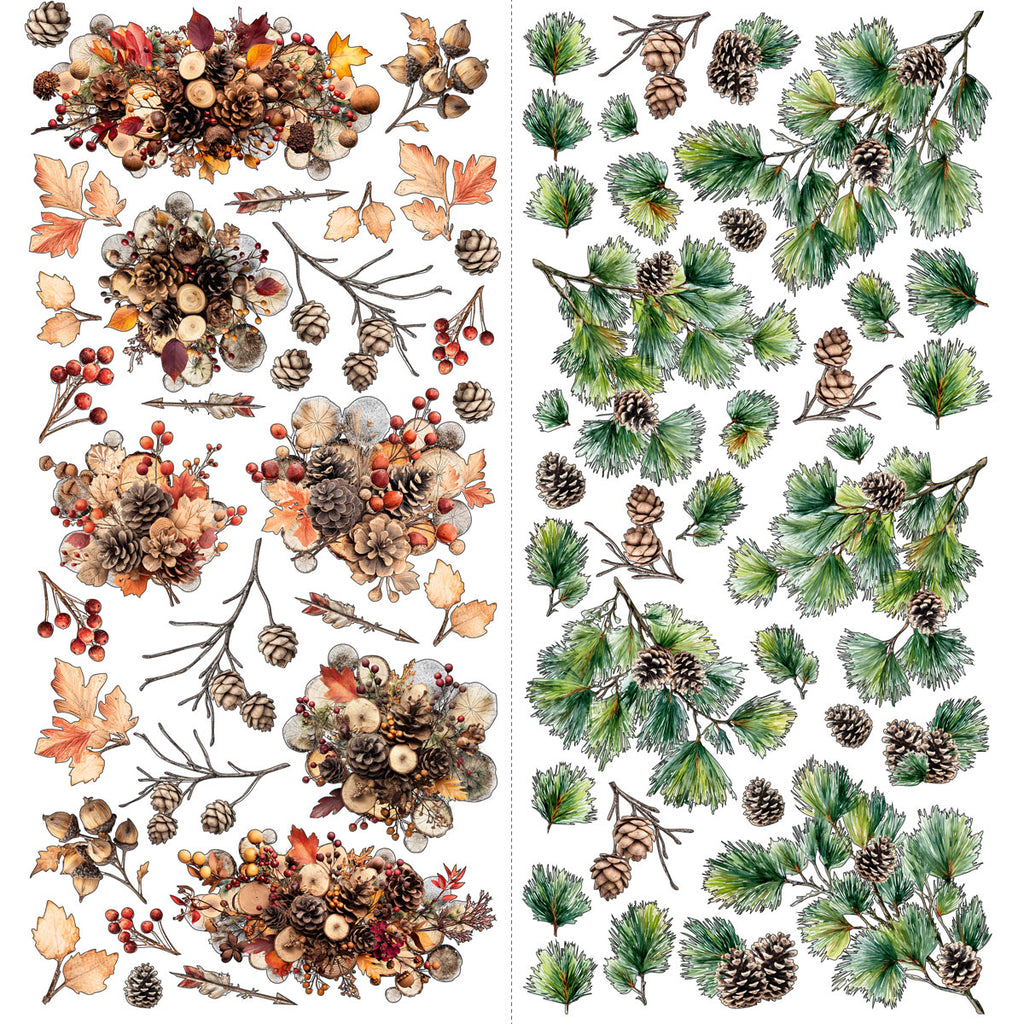 49 and Market Timber and Tweed Floral Laser Cut Sheets dtt-34776 image 1