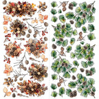 49 and Market Timber and Tweed Floral Laser Cut Sheets dtt-34776 image 1