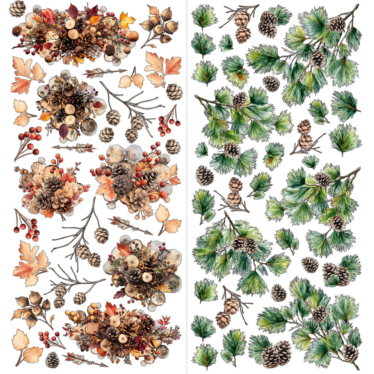 49 and Market Timber and Tweed Floral Laser Cut Sheets dtt-34776 image 1