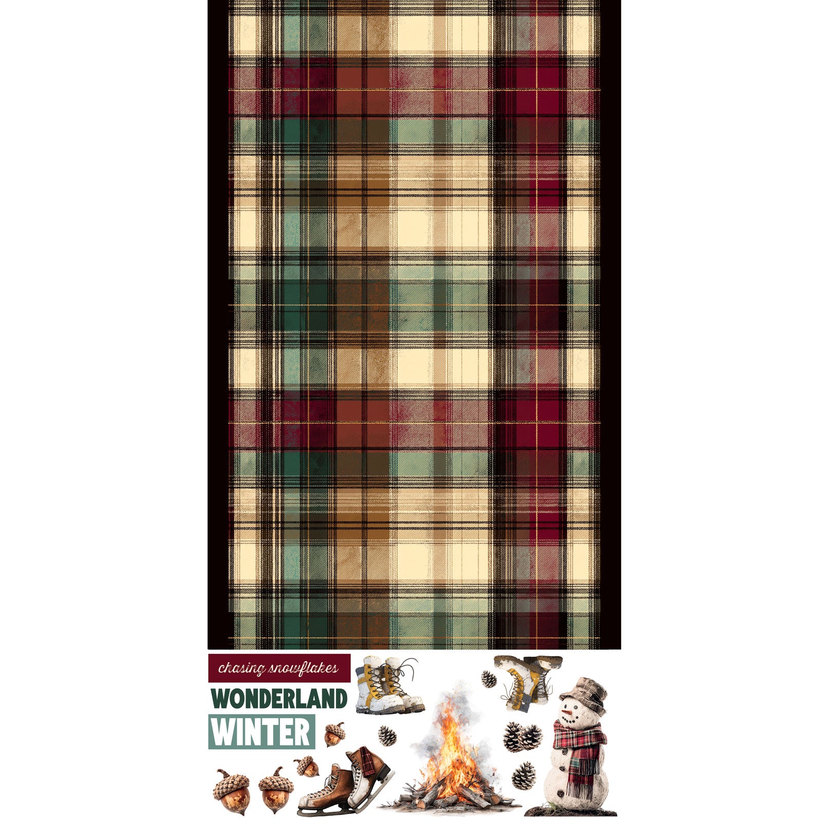 49 and Market Timber and Tweed Washi Tape Sheets dtt-34806 plaid