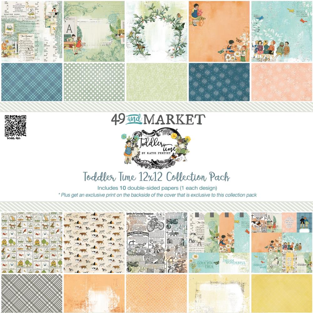 49 and Market Toddler Time 12 x 12 inch Paper Pack tt-29949
