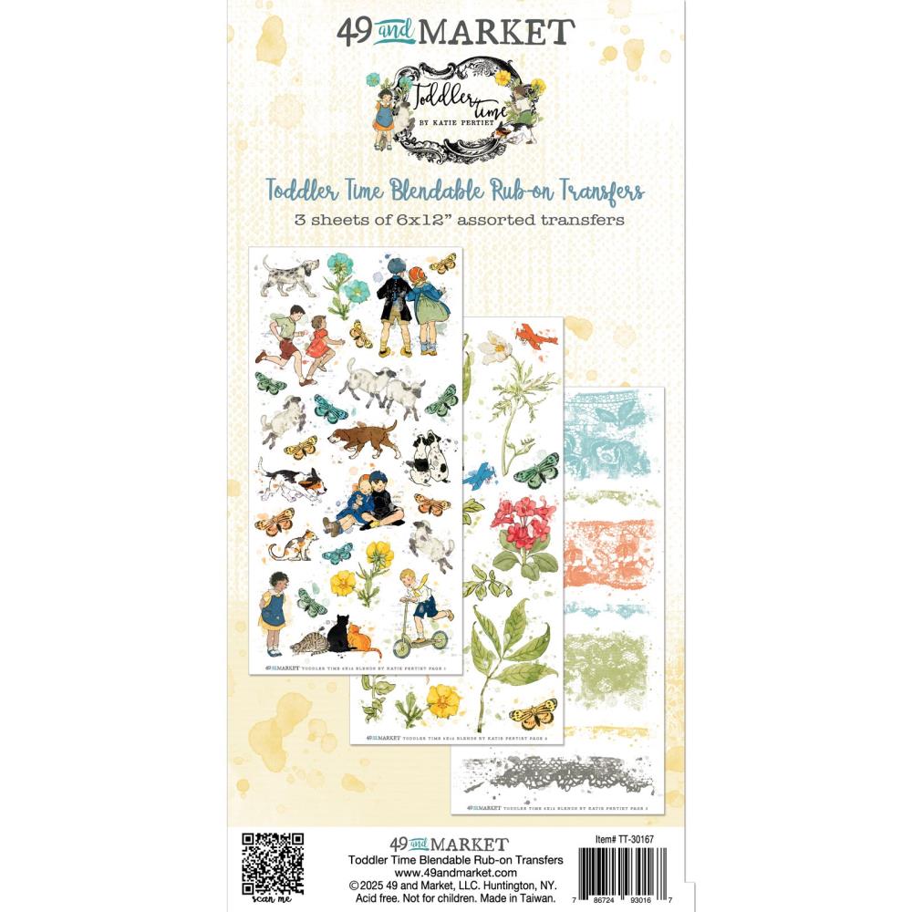 49 and Market Toddler Time Blendable Rub-on Transfers tt-30167