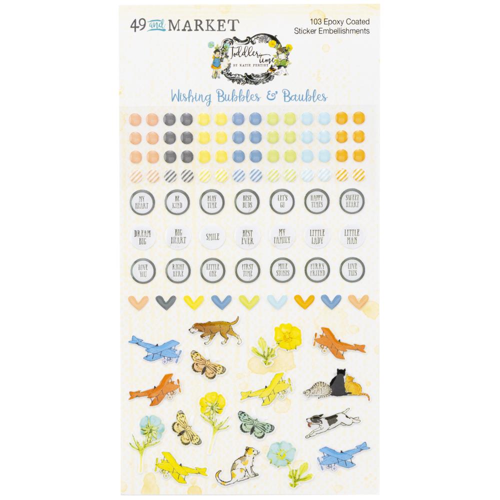 49 and Market Toddler Time Epoxy Stickers tt-30228