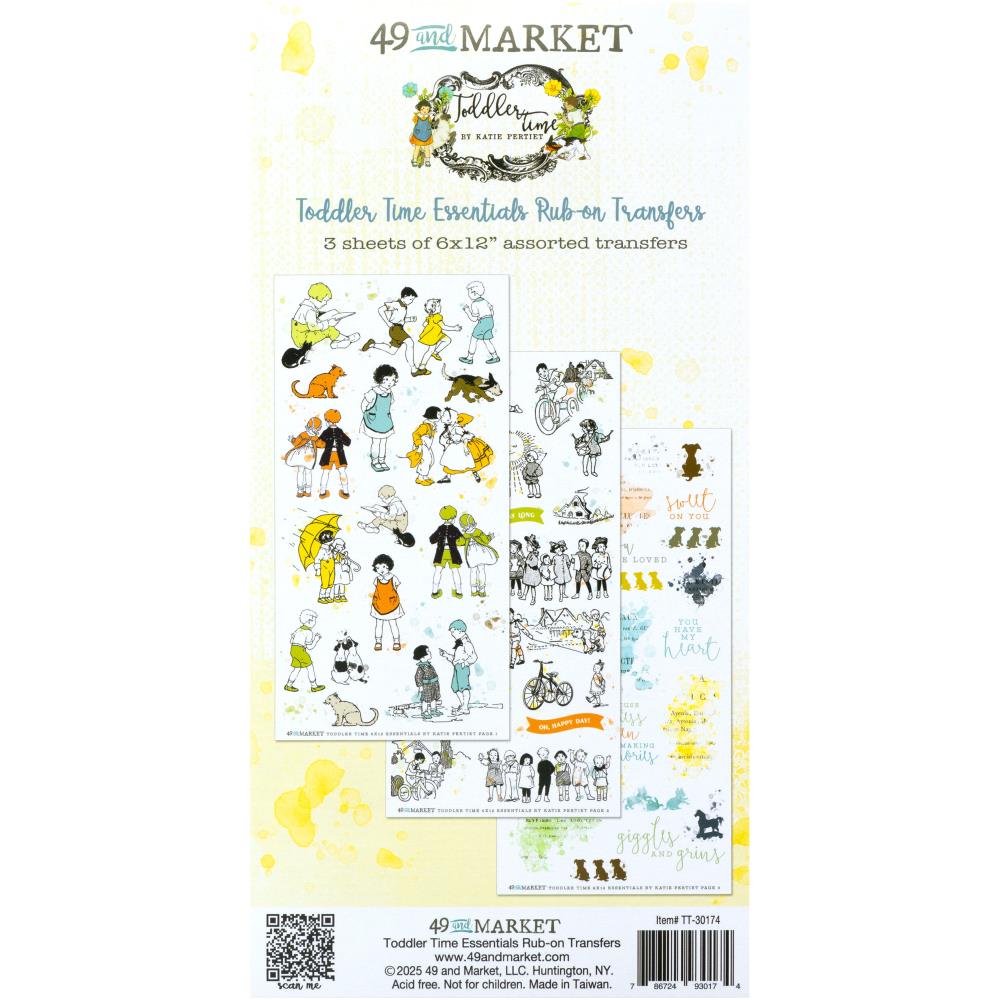 49 and Market Toddler Time Rub On Transfers tt-30174