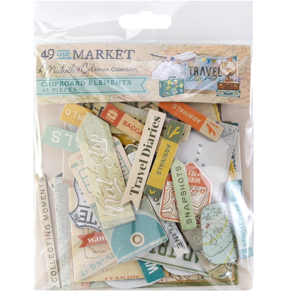 49 and Market Travel Diaries Chipboard mtd-35940