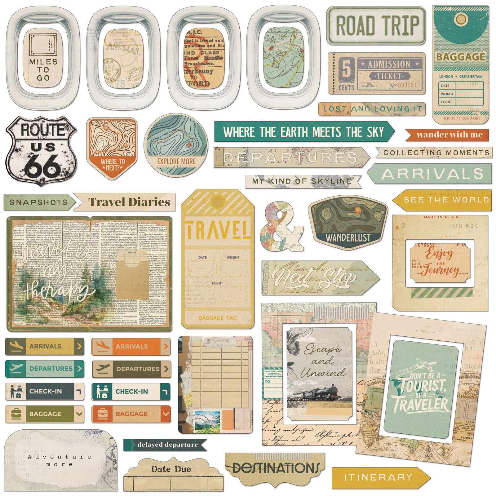 49 and Market Travel Diaries Chipboard mtd-35940 image 2