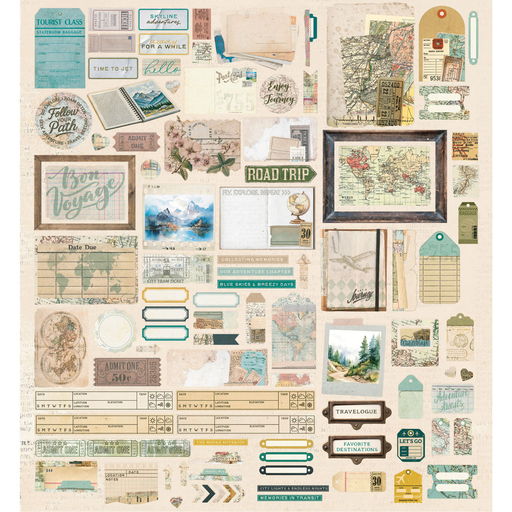 49 and Market Travel Diaries Die-Cut Elements mtd-35926 image 2