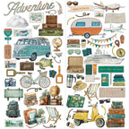 49 and Market Travel Diaries Laser Cut Elements mtd-35902 image 1