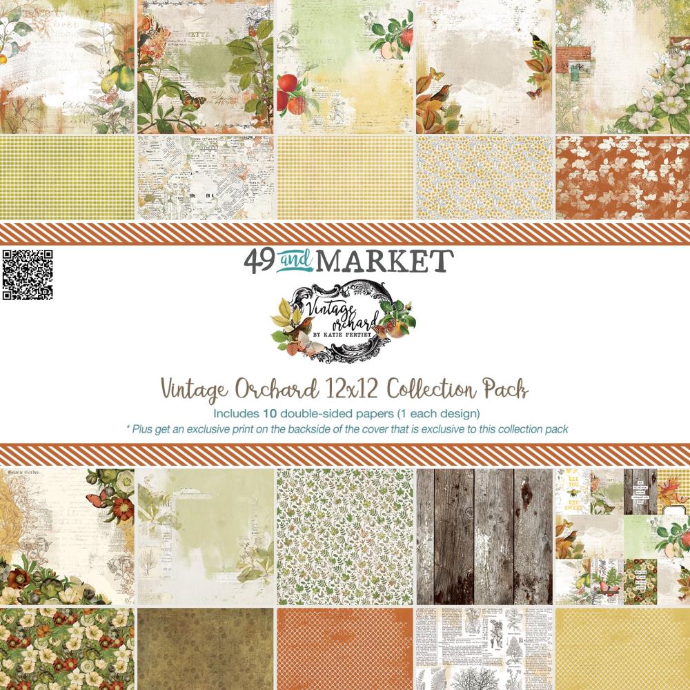 49 and Market Vintage Orchard 12 x 12 Paper Pack vo-28621*