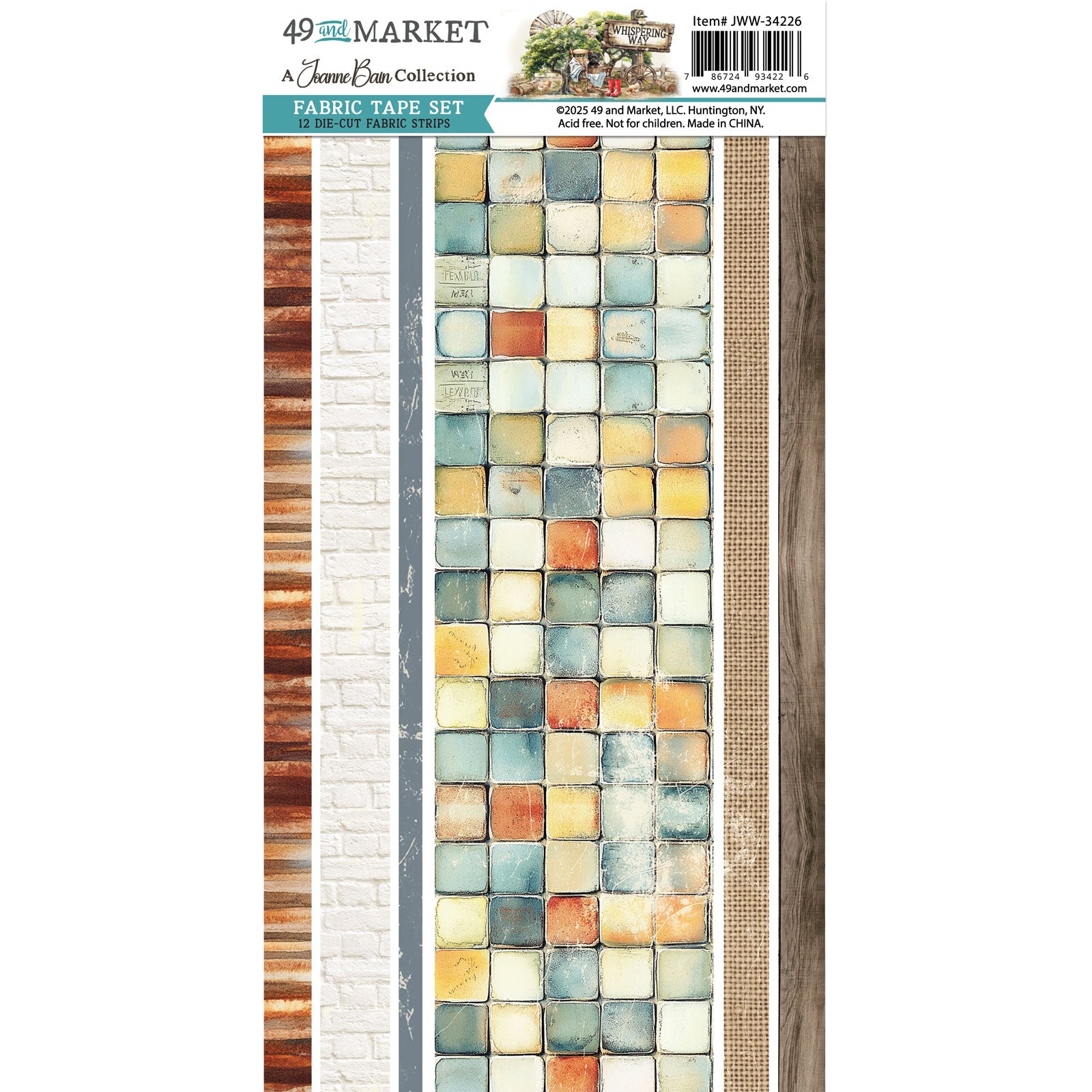 49 and Market Whispering Way Fabric Tape Sheets jww-34226