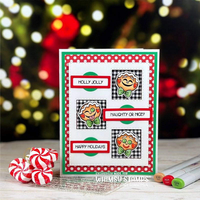 Whimsy Stamps Simple Sentiment Strips Holidays Clear Stamps cwsd465 holly jolly