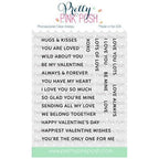 Pretty Pink Posh Sentiment Strips Valentines Clear Stamps