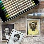 Tim Holtz Distress Watercolor Pencils Set 4 And Pencil Sharpener Bundle Vintage Photos | color-code:ALT02